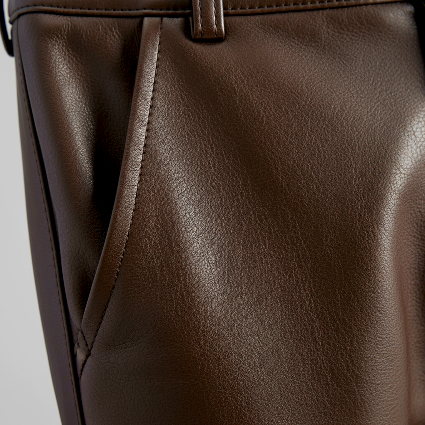 Aurelia Belted Leather Pants