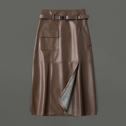 Avelle Sheepskin Leather Skirt