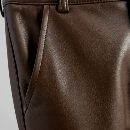 Aurelia Belted Leather Pants