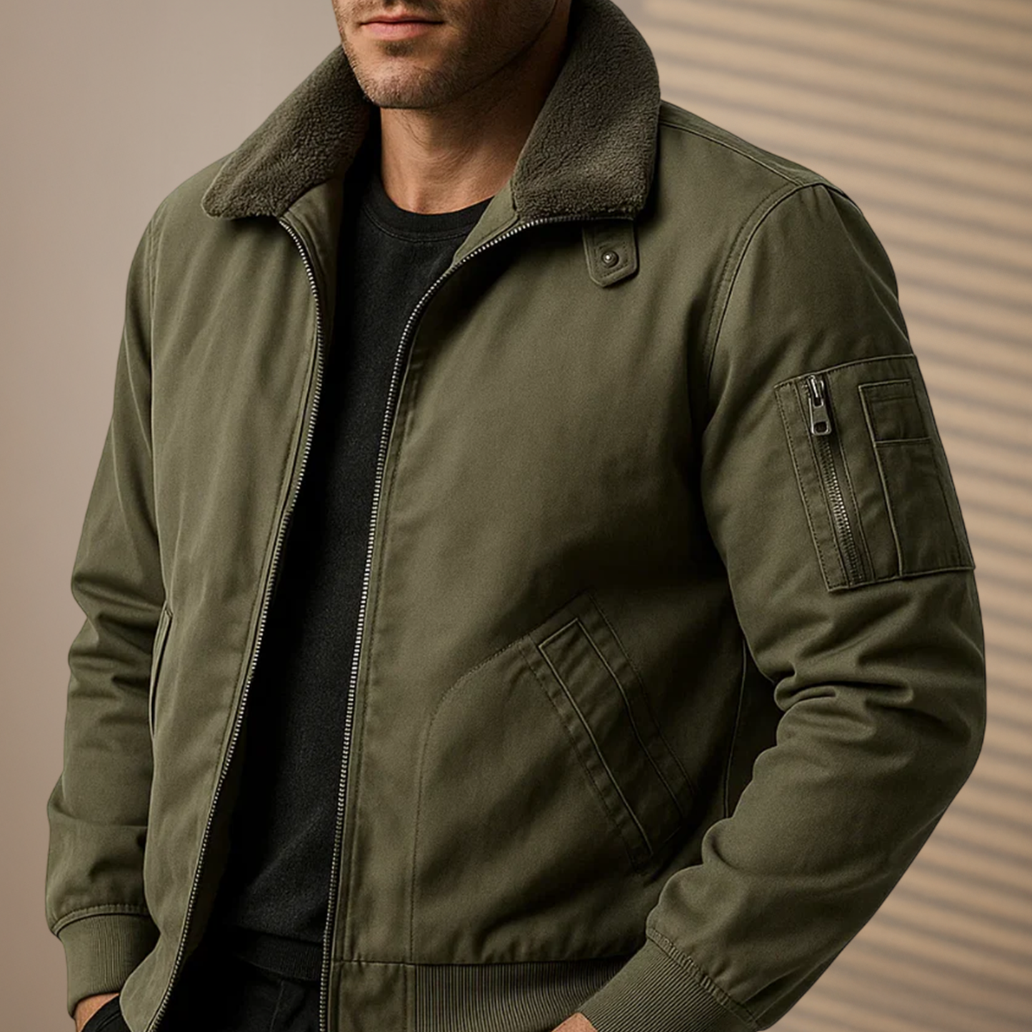 Harbor Fleece Bomber Jacket