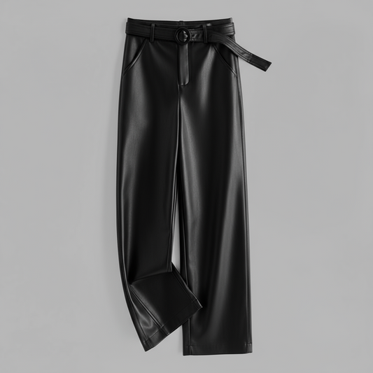 Aurelia Belted Leather Pants