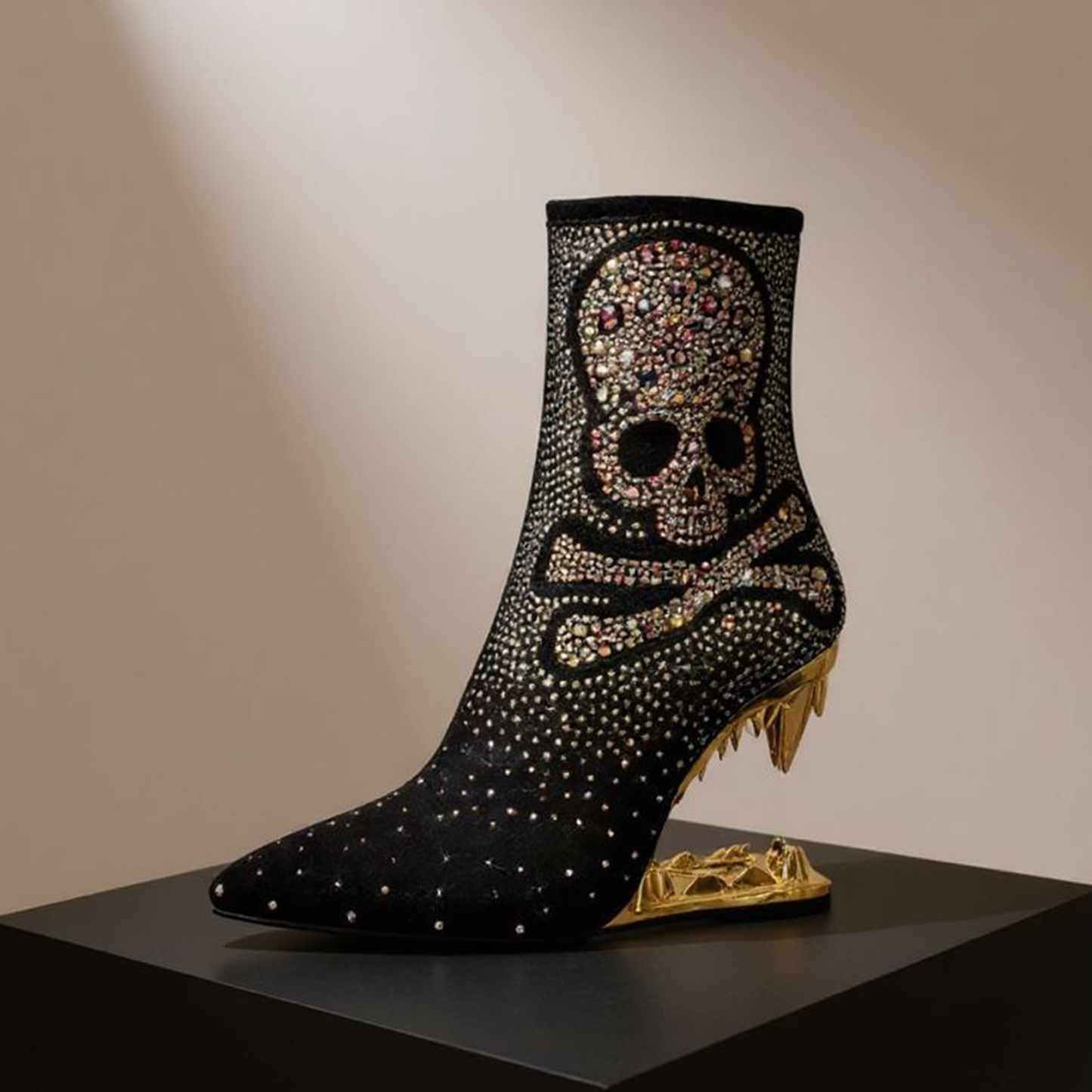 Eclipse Wolf Skull Ankle Boots