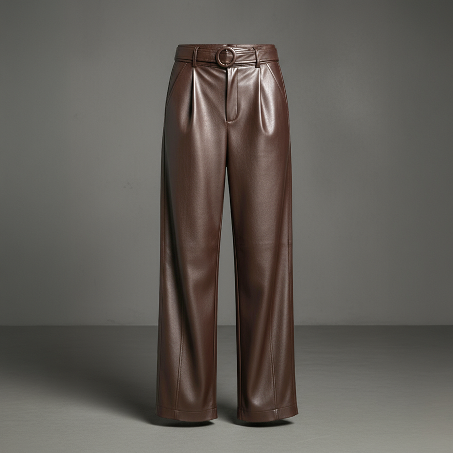 Aurelia Belted Leather Pants