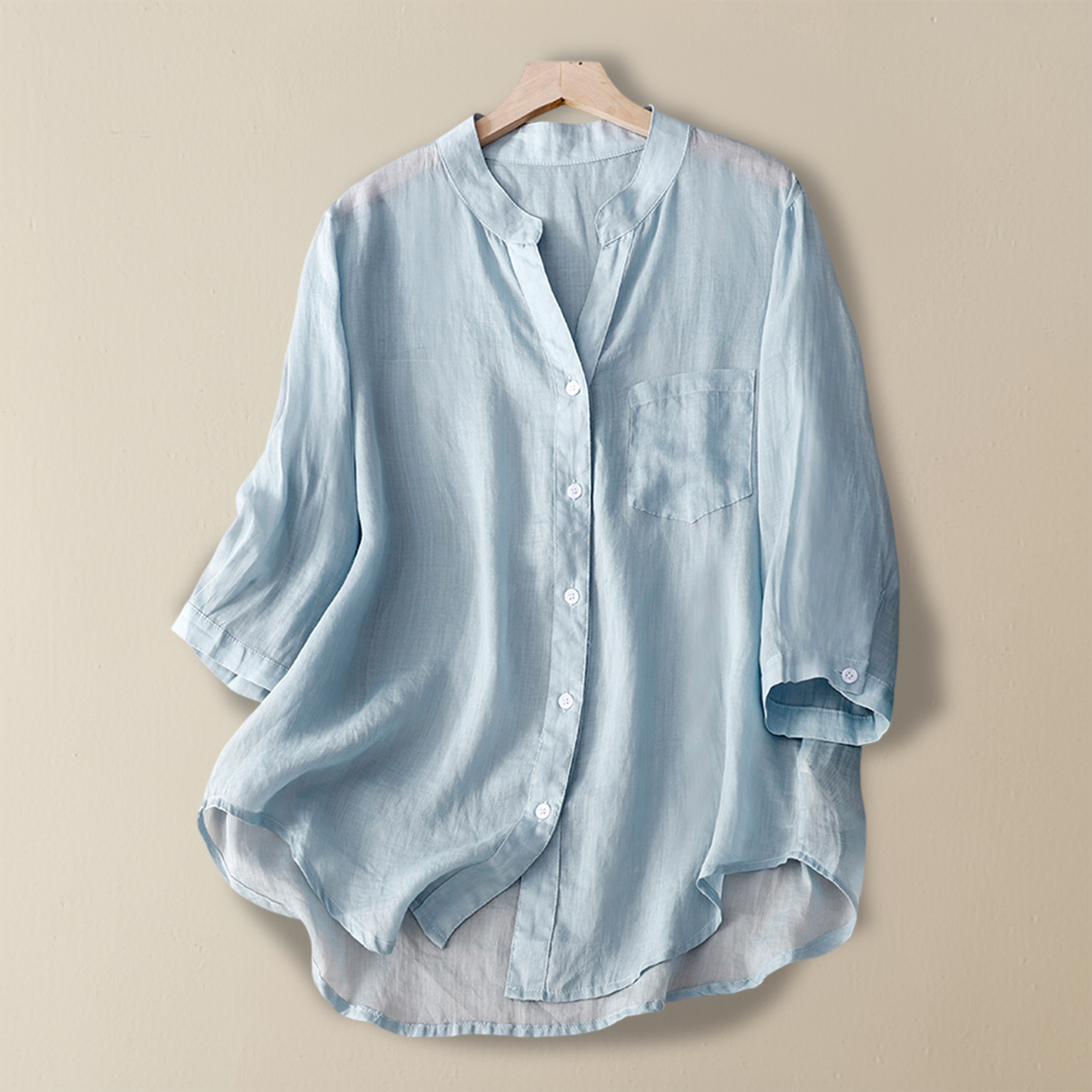 Azure Linen Tunic
