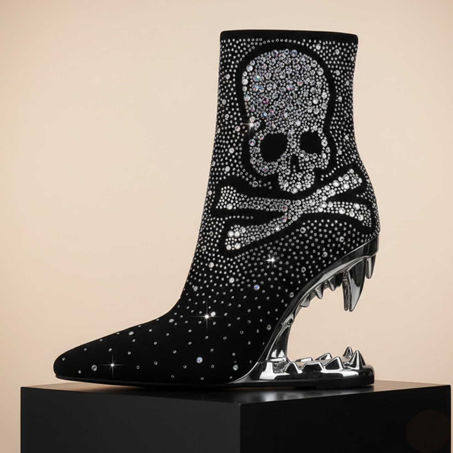 Eclipse Wolf Skull Ankle Boots