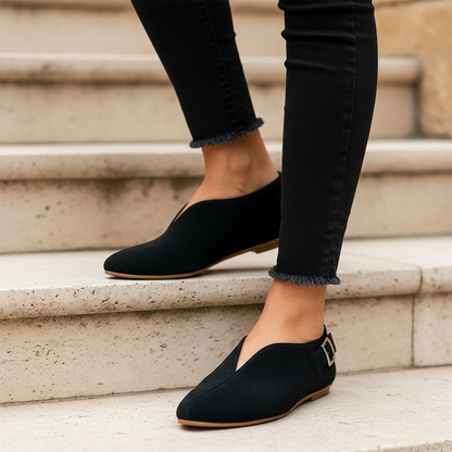 Amara Side-Buckle Flats
