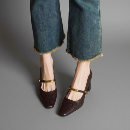 Sabrina Genuine Leather Heels