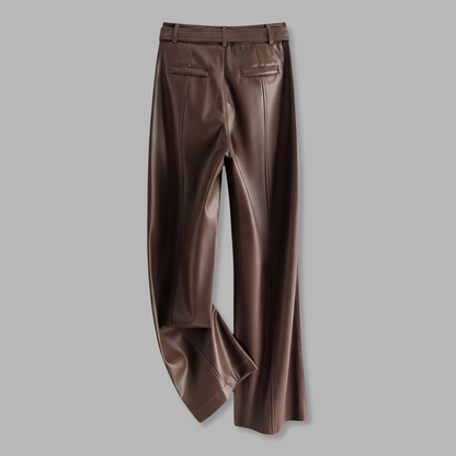 Aurelia Belted Leather Pants