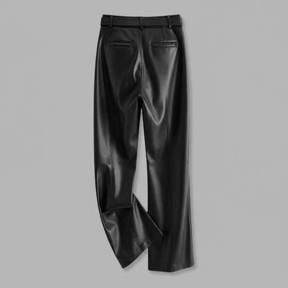 Aurelia Belted Leather Pants
