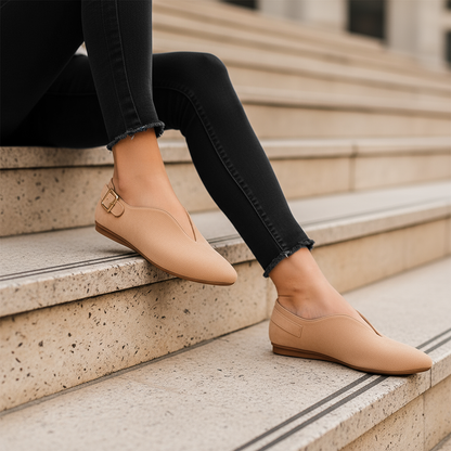 Amara Side-Buckle Flats