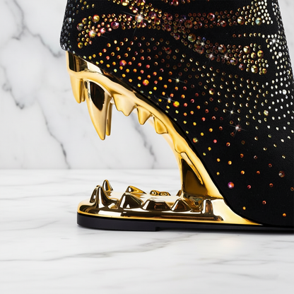 Eclipse Wolf Skull Ankle Boots