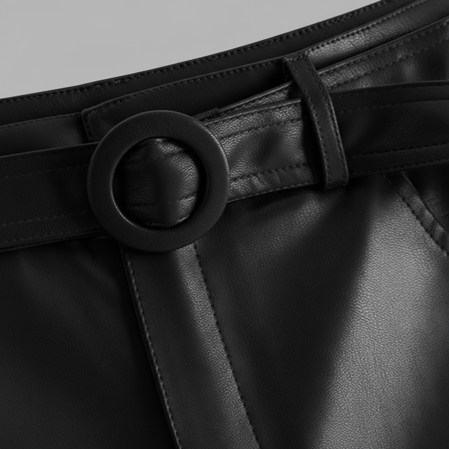 Aurelia Belted Leather Pants