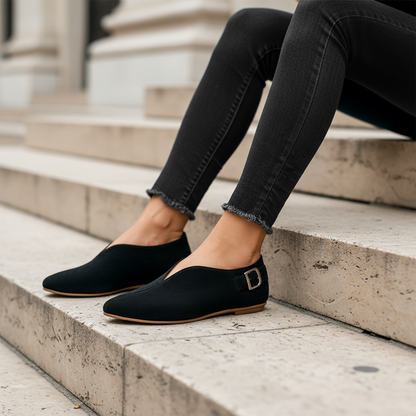 Amara Side-Buckle Flats