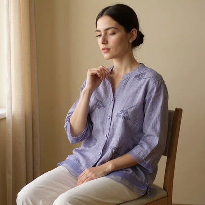 Adele Chambray Blouse